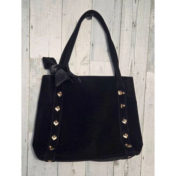Eric Javits NY Velvet Bow Tie Shoulder Bag - Picture 1 of 11
